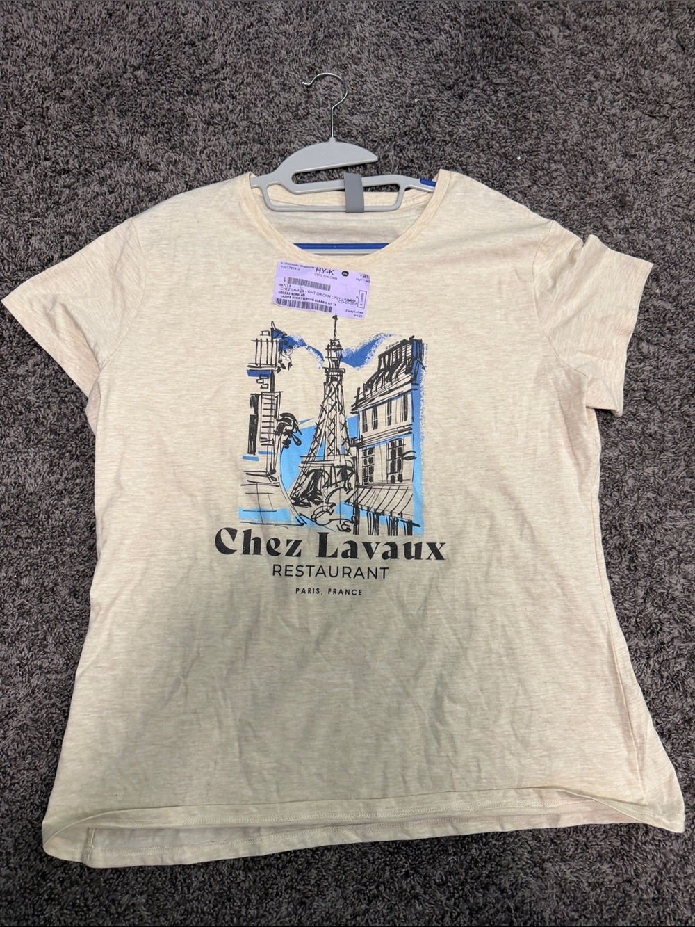 Women's Emily in Paris Chez Lavaux Short Sleeve Graphic T-Shirt - Birch